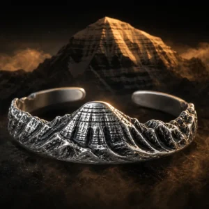 Mount Kailash snow mountain reference for Kailash Memory Ring product listing
